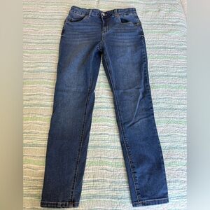 Blue Straight Leg Jeans with Classic Indigo Tone